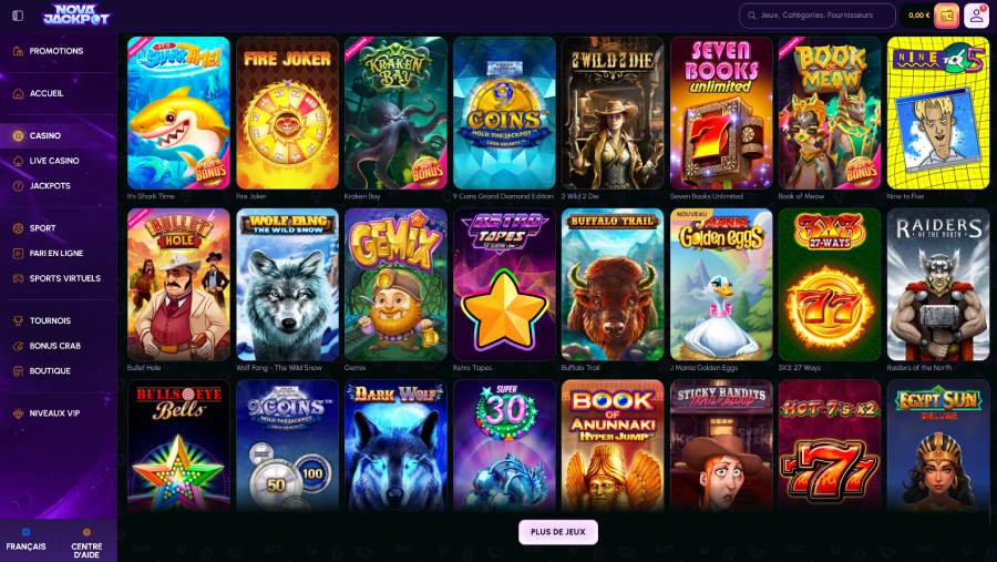 Nova Jackpot Casino Machines à sous