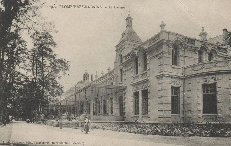 Carte postale ancienne Casino Partouche de Plombières les bains