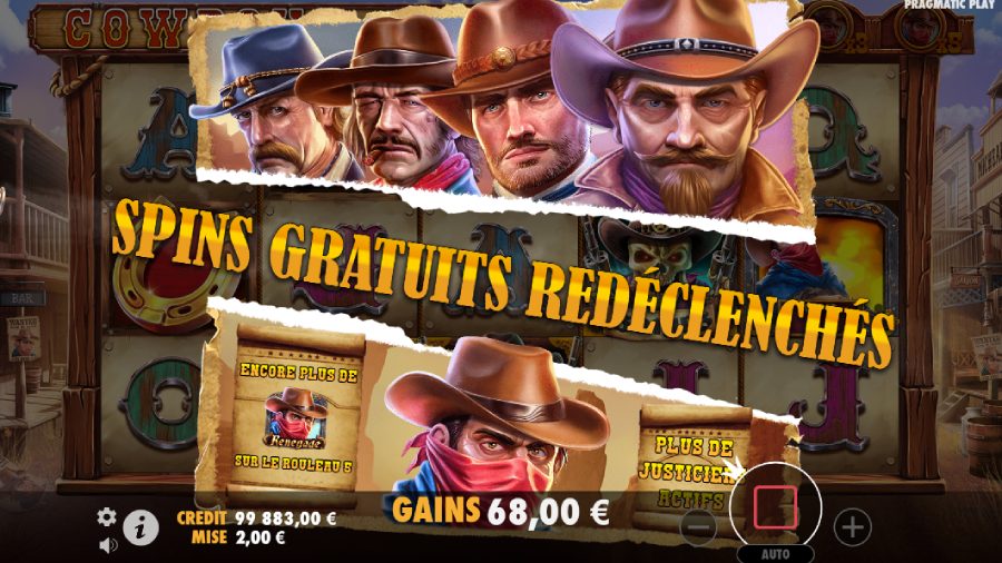 Bonus Cowboys Gold redéclenchement