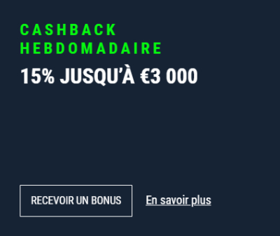 Visuel cashback hebdomadaire Casinado Casino