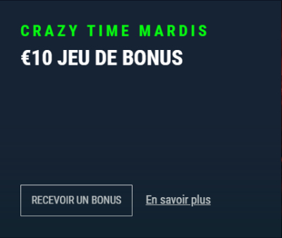 Visuel bonus Crazy Time Casinado Casino