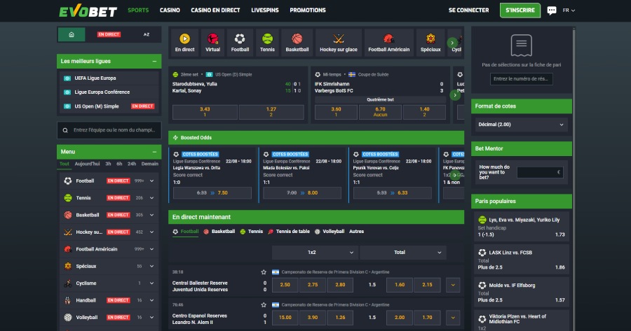 Section Spots Evobet Casino