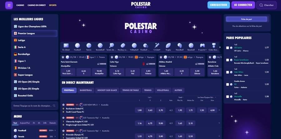 Page sports Polestar Casino