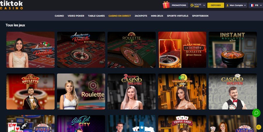 Casino en direct TiktokCasino