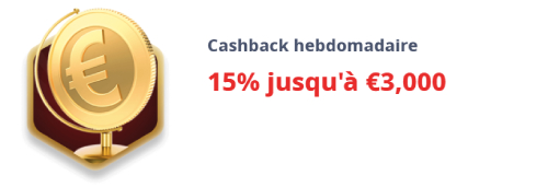 Casino Infinity cashback hebdo