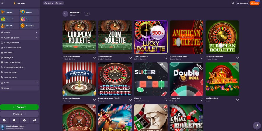 Coolzino Casino en direct