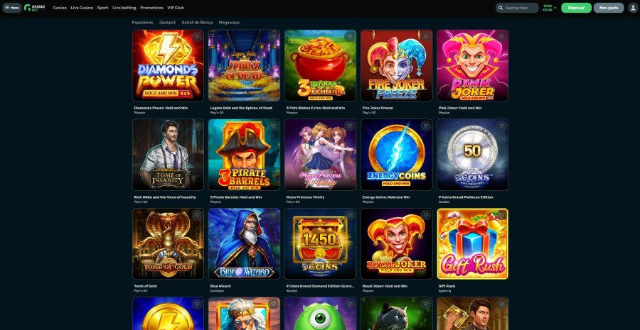 Grandz Bet Casino les machines à sous